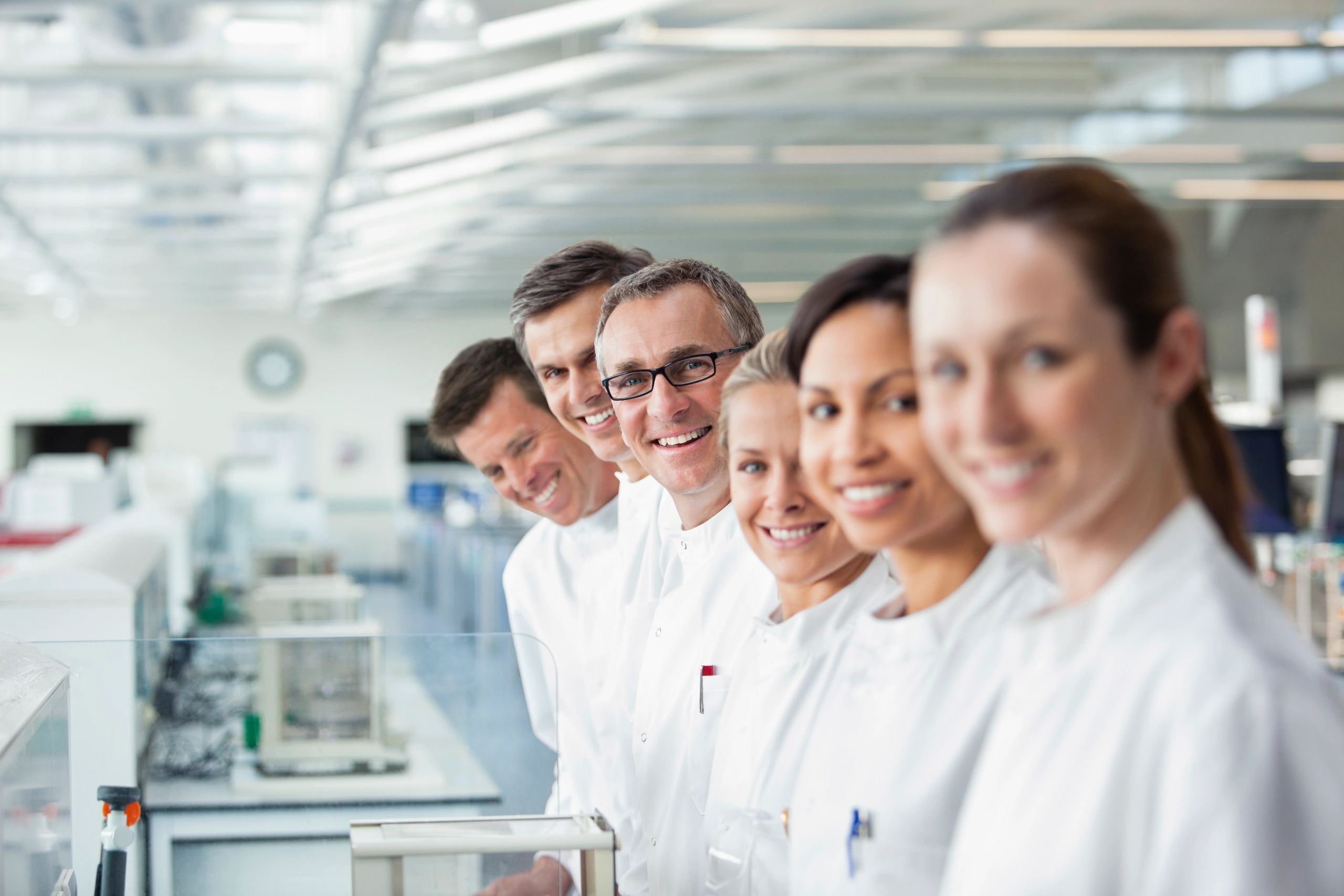 modern laboratory team