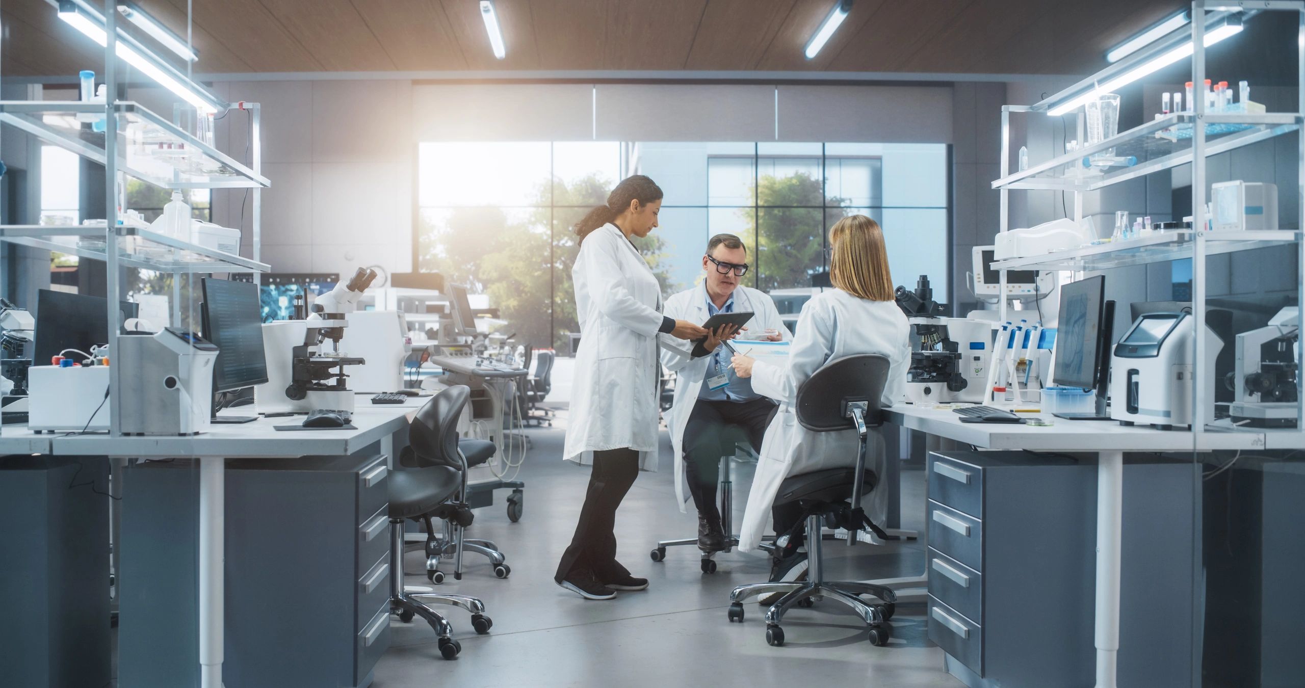 laboratory team consulting
