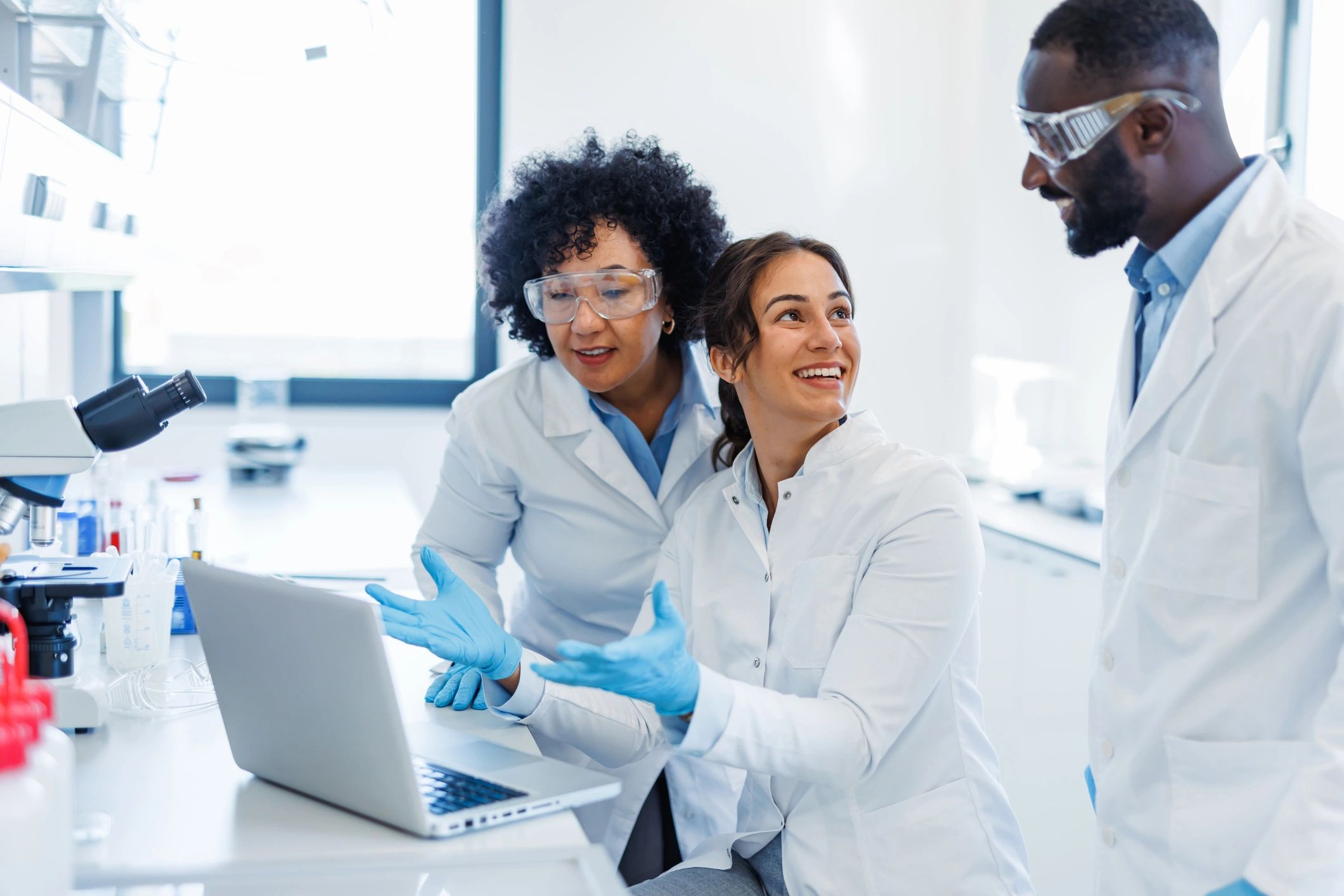 modern laboratory team